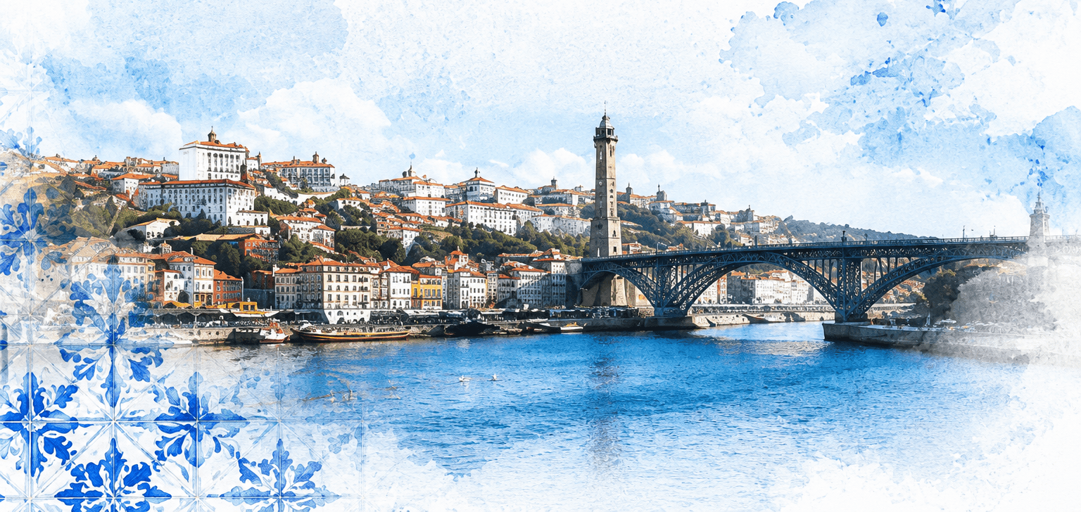 Porto riverside skyline